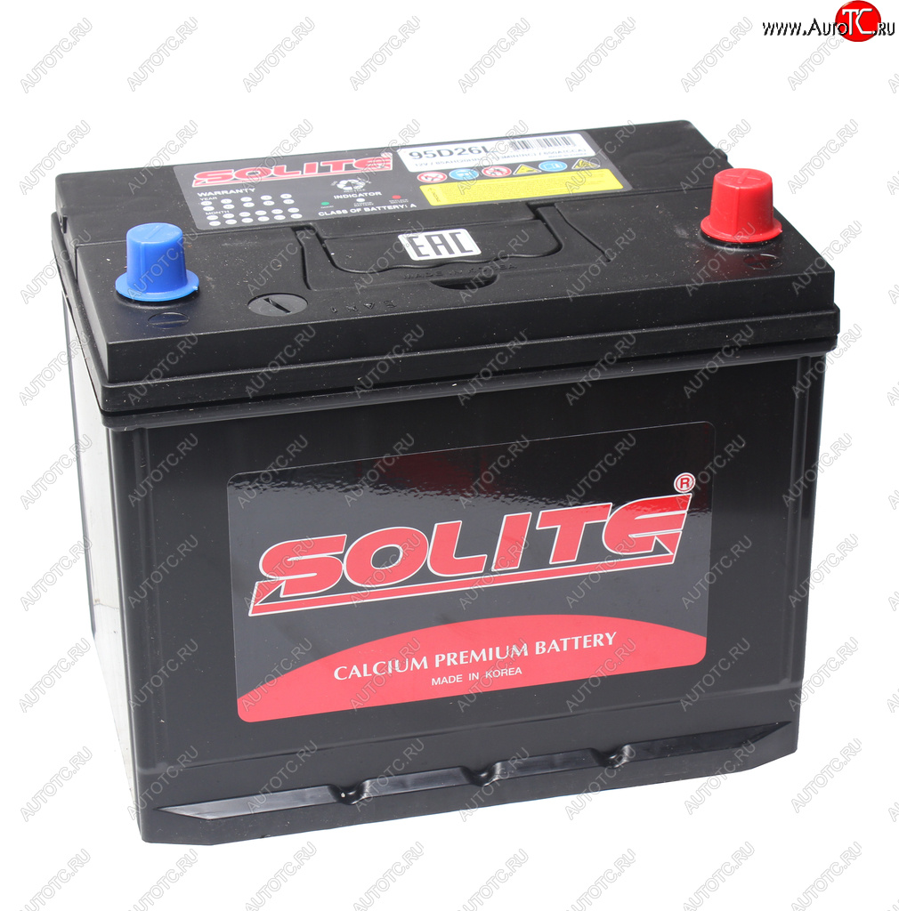 13 599 р. Аккумулятор SOLITE 85Ач обратная полярность SOLITE 6ст85(0) 95d26l  с доставкой в г. Керчь
