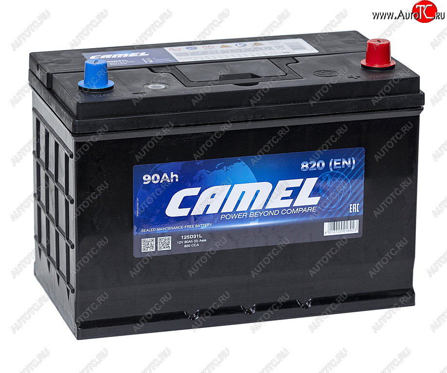 10 749 р. Аккумулятор CAMEL Asia 90Ач обратная полярность CAMEL 6ст90(0) 125d31l  с доставкой в г. Керчь