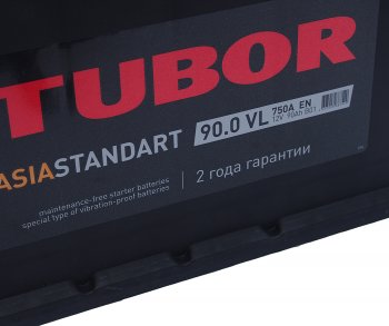 13 349 р. Аккумулятор TUBOR Asia Standart 90Ач обратная полярность TUBOR 6ст90(0) d31l  с доставкой в г. Керчь. Увеличить фотографию 2