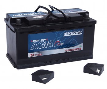 28 949 р. Аккумулятор MACPOWER AGM 95Ач обратная полярность MACPOWER 6ст95(0) 95agm69616  с доставкой в г. Керчь. Увеличить фотографию 3