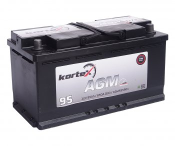 28 999 р. Аккумулятор KORTEX AGM 95Ач обратная полярность KORTEX 6ст95(0) agm595901  с доставкой в г. Керчь. Увеличить фотографию 1