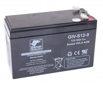 3 099 р. Аккумулятор BANNER GIV-S 9А/ч BANNER 6ст9 giv-s 12-9 BANNER 6ст9 giv-s 12-9  с доставкой в г. Керчь. Увеличить фотографию 1