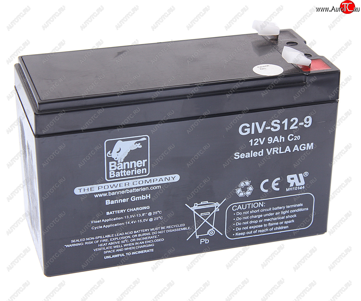 3 099 р. Аккумулятор BANNER GIV-S 9А/ч BANNER 6ст9 giv-s 12-9 BANNER 6ст9 giv-s 12-9  с доставкой в г. Керчь
