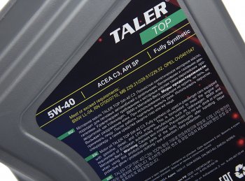 3 899 р. Масло моторное TOP C3 5W40 синт.4л TALER TALER 700418  с доставкой в г. Керчь. Увеличить фотографию 2