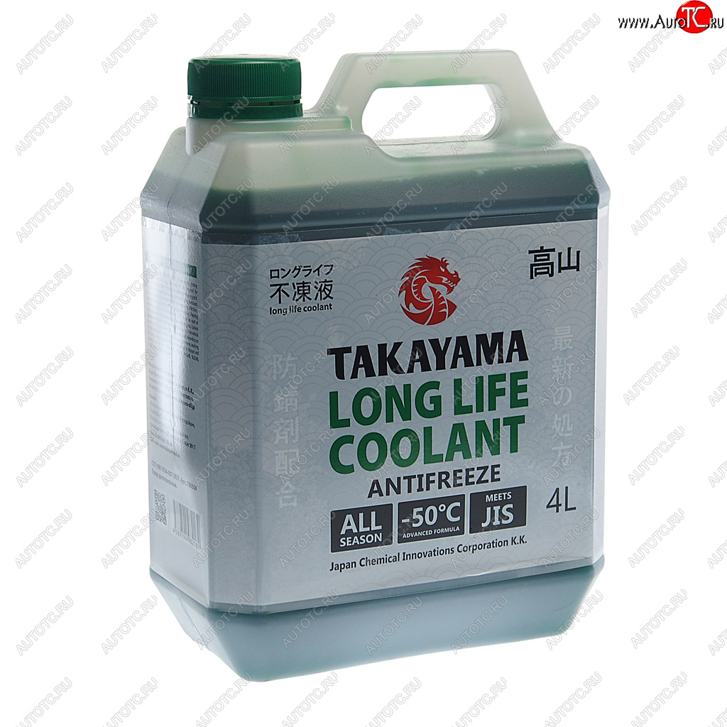 1 029 р. Антифриз зеленый Long Life -50C 4л TAKAYAMA TAKAYAMA 700504  с доставкой в г. Керчь