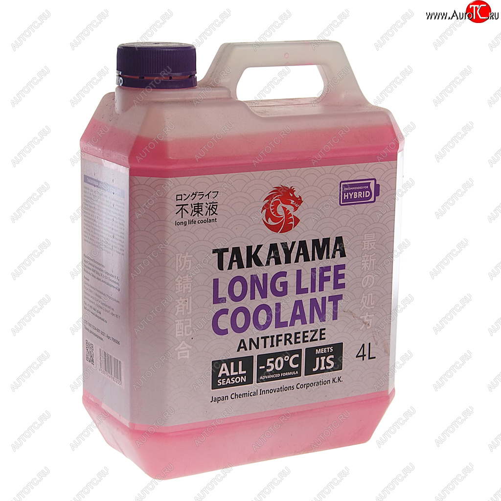 1 029 р. Антифриз фиолетовый Long Life Hybrid -50C 4л TAKAYAMA TAKAYAMA 700506  с доставкой в г. Керчь