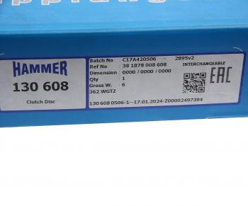 19 749 р. Диск сцепления ГАЗон Next,ПАЗ-Вектор дв.ЯМЗ 53423 HAMMER HAMMER 700 920 (130 608)  с доставкой в г. Керчь. Увеличить фотографию 5