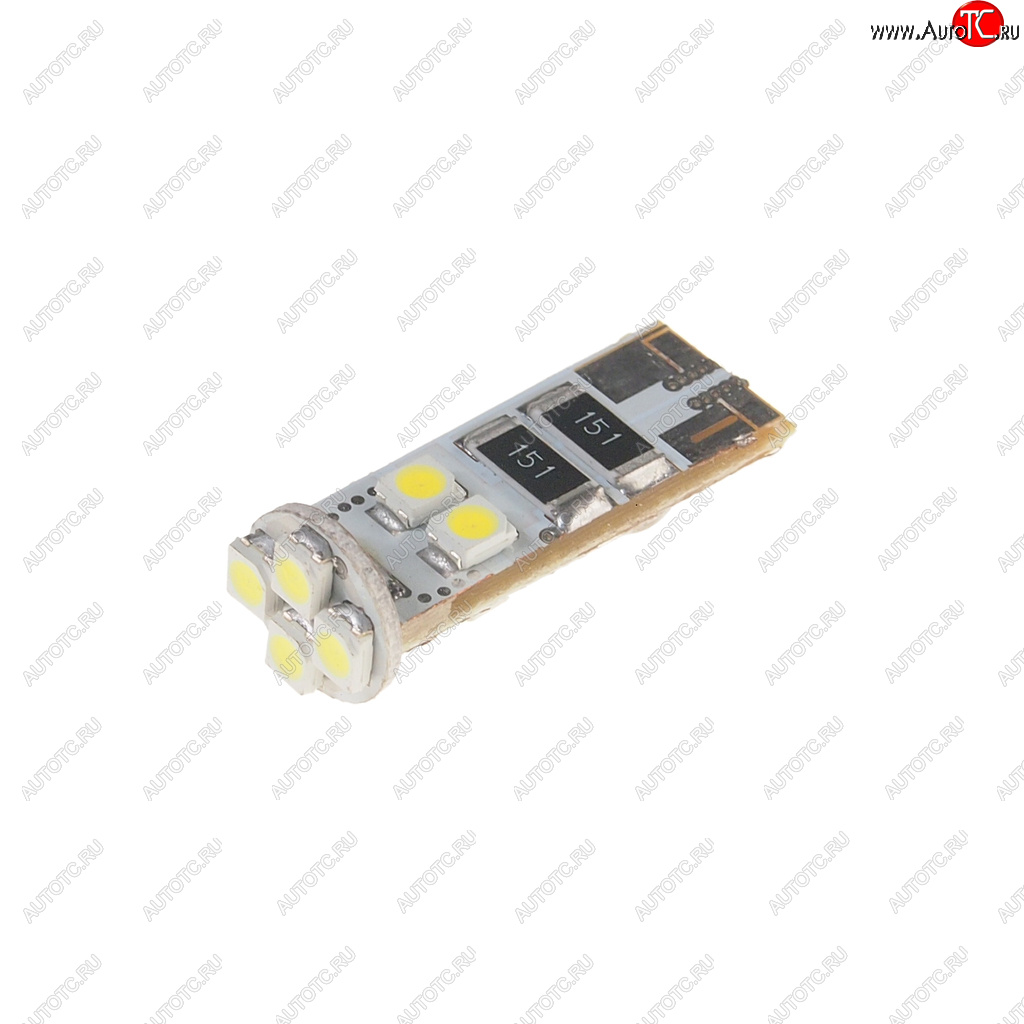 152 р. Лампа светодиодная 12V W5W T10 W2.1x9.5d 6000K 8 LED с обманкой CANbus MEGAPOWER MEGAPOWER-AUTOMOTIVE 70222w  с доставкой в г. Керчь