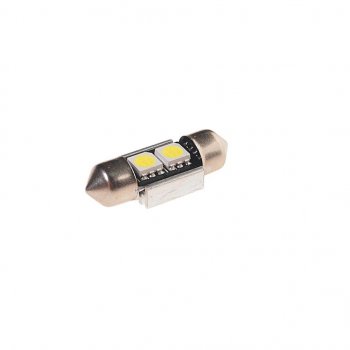 139 р. Лампа светодиодная 12V C5W SV8.5-8 6000K двухцокольная 2 светодиода с обманкой CANbus MEGAPOWER MEGAPOWER-AUTOMOTIVE 70225w  с доставкой в г. Керчь. Увеличить фотографию 1