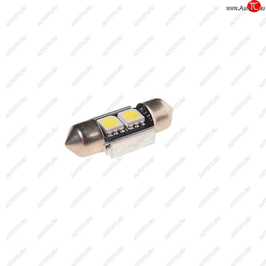 139 р. Лампа светодиодная 12V C5W SV8.5-8 6000K двухцокольная 2 светодиода с обманкой CANbus MEGAPOWER MEGAPOWER-AUTOMOTIVE 70225w  с доставкой в г. Керчь