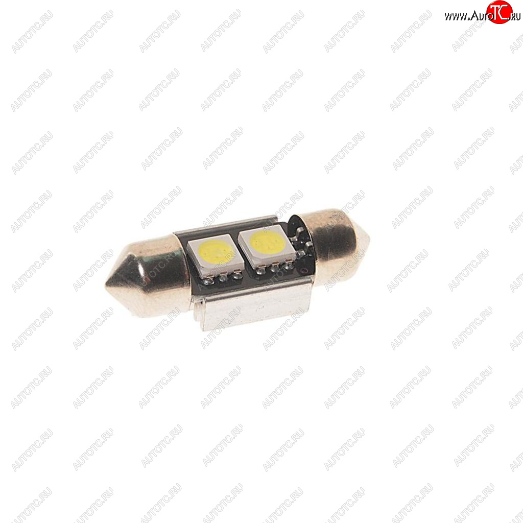 67 р. Лампа светодиодная 24V C5W SV8.5-8 6000K двухцокольная 2 светодиода MEGAPOWER MEGAPOWER-AUTOMOTIVE 70225w-24  с доставкой в г. Керчь