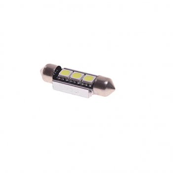 132 р. Лампа светодиодная 12V C5W SV8.5-8 6000K двухцокольная 3 светодиода с обманкой CANbus MEGAPOWER MEGAPOWER-AUTOMOTIVE 70231w  с доставкой в г. Керчь. Увеличить фотографию 1