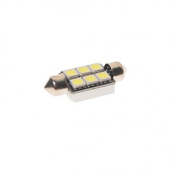 209 р. Лампа светодиодная 24V C5W SV8.5-8 6000K двухцокольная 6 светодиодов с обманкой CANbus MEGAPOWER MEGAPOWER-AUTOMOTIVE 70235w-24  с доставкой в г. Керчь. Увеличить фотографию 1