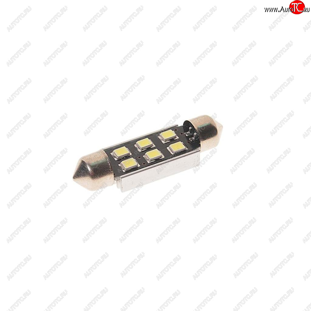 245 р. Лампа светодиодная 24V C5W SV8.5-8 6000K двухцокольная 6 светодиодов MEGAPOWER MEGAPOWER-AUTOMOTIVE 70253w-24  с доставкой в г. Керчь