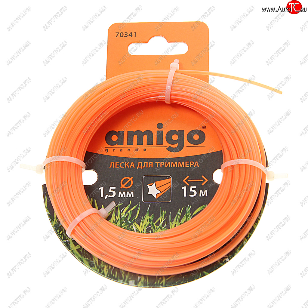 116 р. Леска для триммера 1.5мм 15м звезда AMIGO AMIGO 70341  с доставкой в г. Керчь