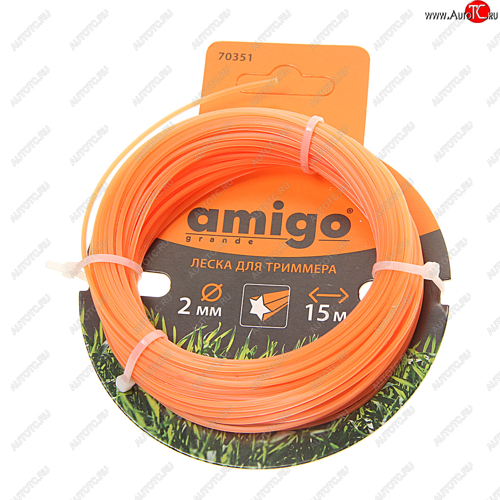 116 р. Леска для триммера 2.0мм 15м звезда AMIGO AMIGO 70351  с доставкой в г. Керчь