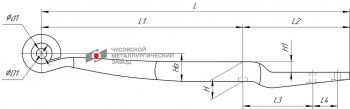 18 549 р. Полурессора BPW задняя прицепа (1 лист) прямая L=935мм ЧМЗ SPRINGER ЧМЗ 705601bw-13.90.0  с доставкой в г. Керчь. Увеличить фотографию 1