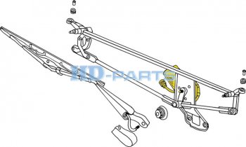 7 749 р. Мотор-редуктор стеклоочистителя MAN TGA HD-PARTS HD-PARTS 718448  с доставкой в г. Керчь. Увеличить фотографию 9