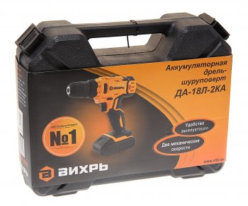 5 199 р. Дрель-шуруповерт аккумуляторный 18.0В 1.5Ач (2АКБ Li-Ion,кейс) ВИХРЬ ВИХРЬ 721425  с доставкой в г. Керчь. Увеличить фотографию 4