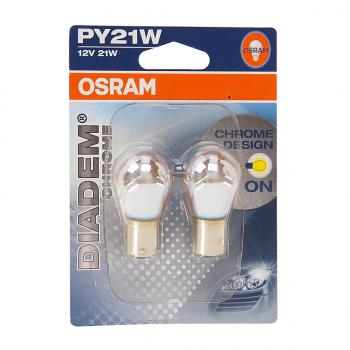 1 199 р. Лампа 12V PY21W BAU15s желтая блистер (2шт.) Diadem Chrome OSRAM OSRAM 7507dc-02b  с доставкой в г. Керчь. Увеличить фотографию 1