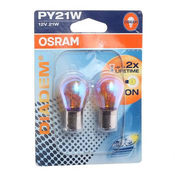 1 159 р. Лампа 12V PY21W BAU15s желтая блистер (2шт.) Diadem OSRAM OSRAM 7507lda-02b  с доставкой в г. Керчь. Увеличить фотографию 1