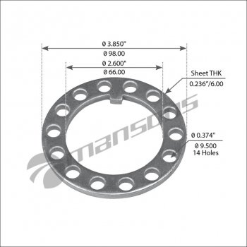 153 р. Шайба ROR ступицы стопорная MANSONS MANSONS 780.097  с доставкой в г. Керчь. Увеличить фотографию 1