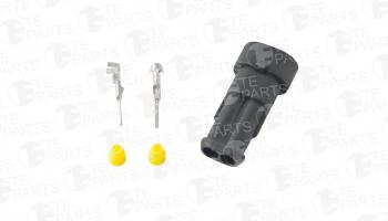 185 р. Разъем IVECO электрический (2-х контактный) (ответная часть 7810133) TE PARTS TE PARTS 7810130  с доставкой в г. Керчь. Увеличить фотографию 1