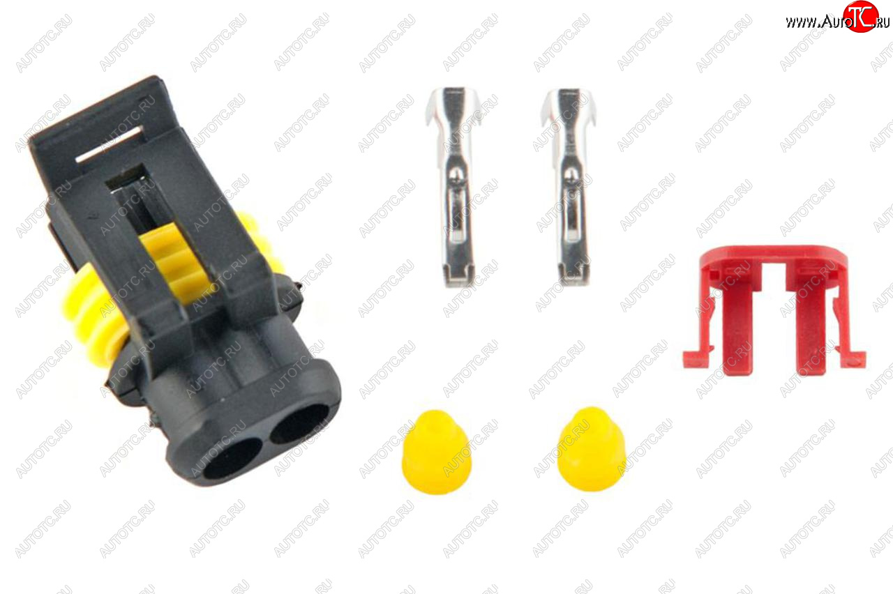 217 р. Разъем IVECO RENAULT VOLVO SCANIA электрический (2-х контактный) (замена 7810129) TE PARTS TE PARTS 7810133   с доставкой в г. Керчь