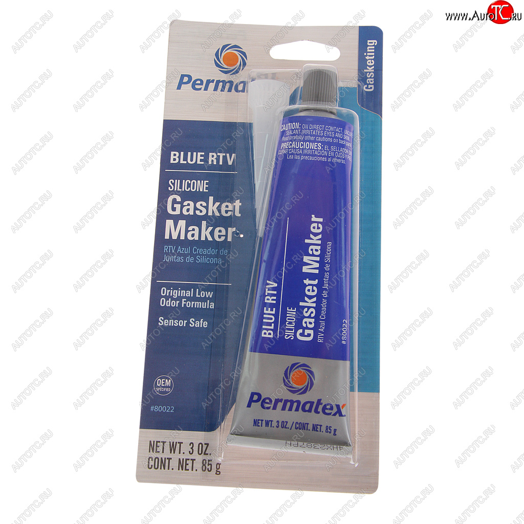 979 р. Герметик прокладка синий термостойкий 85г RTV PERMATEX PERMATEX 80022 PERMATEX 80022  с доставкой в г. Керчь