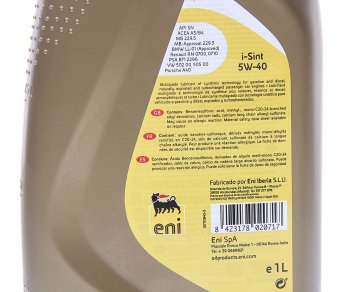 1 559 р. Масло моторное I-SINT 5W40 синт.1л ENI ENI 8003699008311  с доставкой в г. Керчь. Увеличить фотографию 2