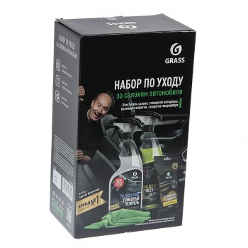 939 р. Набор для авто (очиститель салона, глянцевая полировка, влажные салфетки, микрофибра) GRASS GRASS 800625  с доставкой в г. Керчь. Увеличить фотографию 3