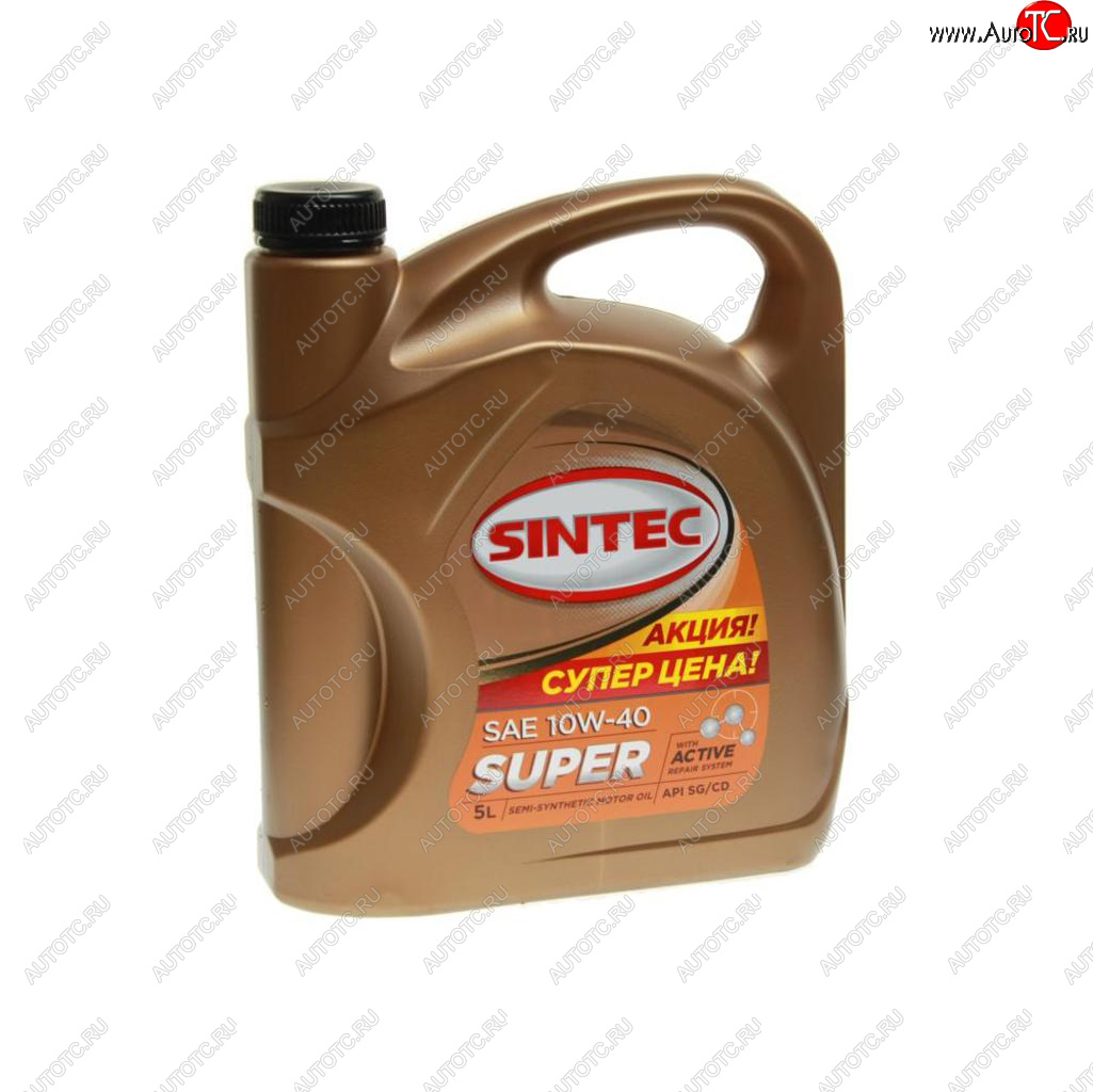 1 329 р. Масло моторное CУПЕР SG/CD 10W40 п/синт.5л SINTEC SINTEC 801895 SINTEC 801895  с доставкой в г. Керчь