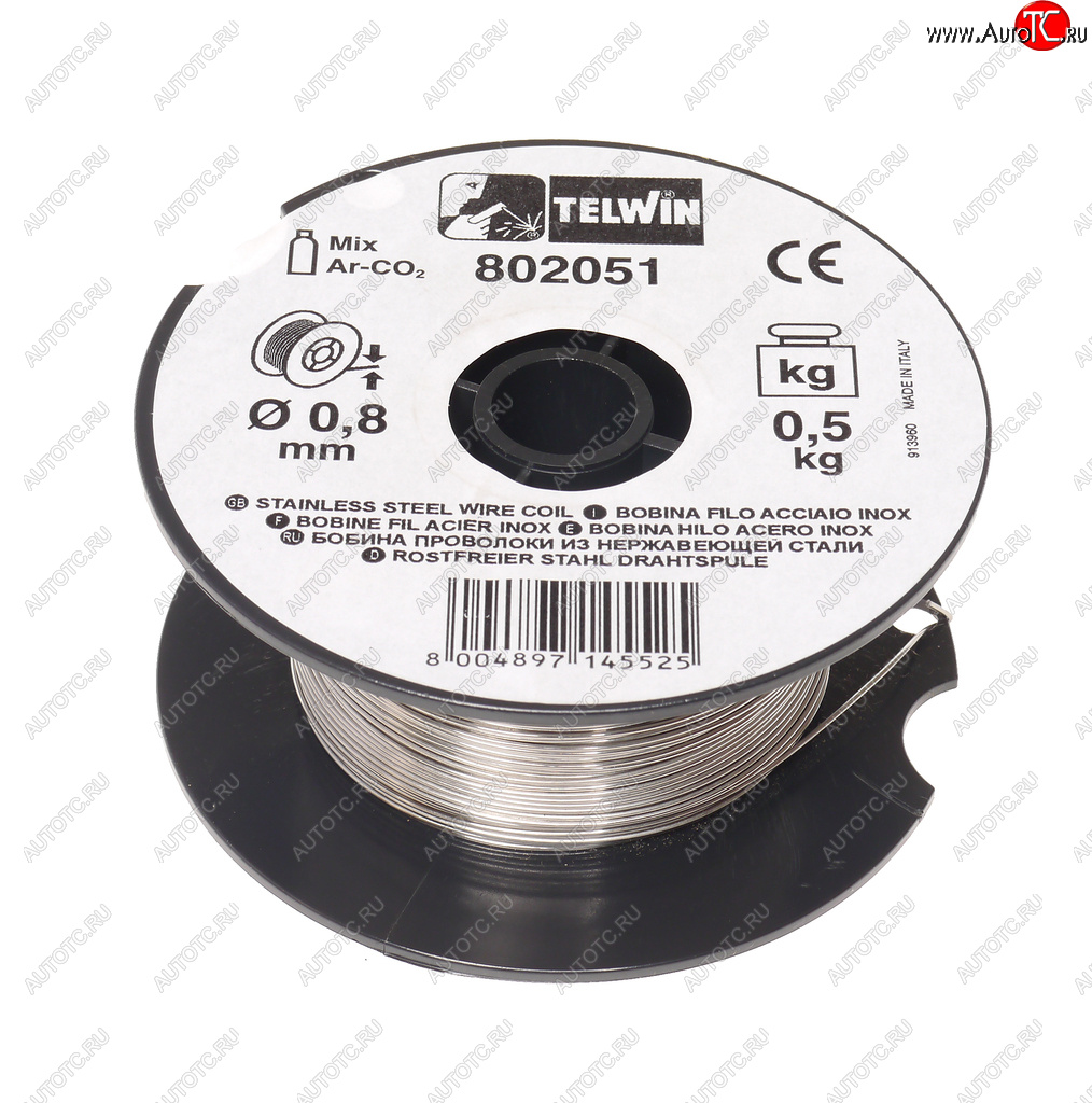 2 459 р. Проволока сварочная d=0.8мм 0.45кг из нержавеющей стали BLUEWELD BLUEWELD 802051 BLUEWELD 802051  с доставкой в г. Керчь