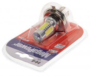 799 р. Лампа светодиодная 12V H4 P43t-38 6000K 5 светодиодов блистер (1шт.) MEGAPOWER MEGAPOWER-AUTOMOTIVE 80544бл  с доставкой в г. Керчь. Увеличить фотографию 2