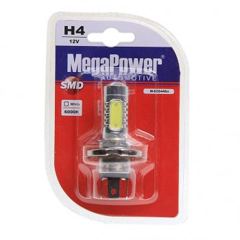 799 р. Лампа светодиодная 12V H4 P43t-38 6000K 5 светодиодов блистер (1шт.) MEGAPOWER MEGAPOWER-AUTOMOTIVE 80544бл  с доставкой в г. Керчь. Увеличить фотографию 1