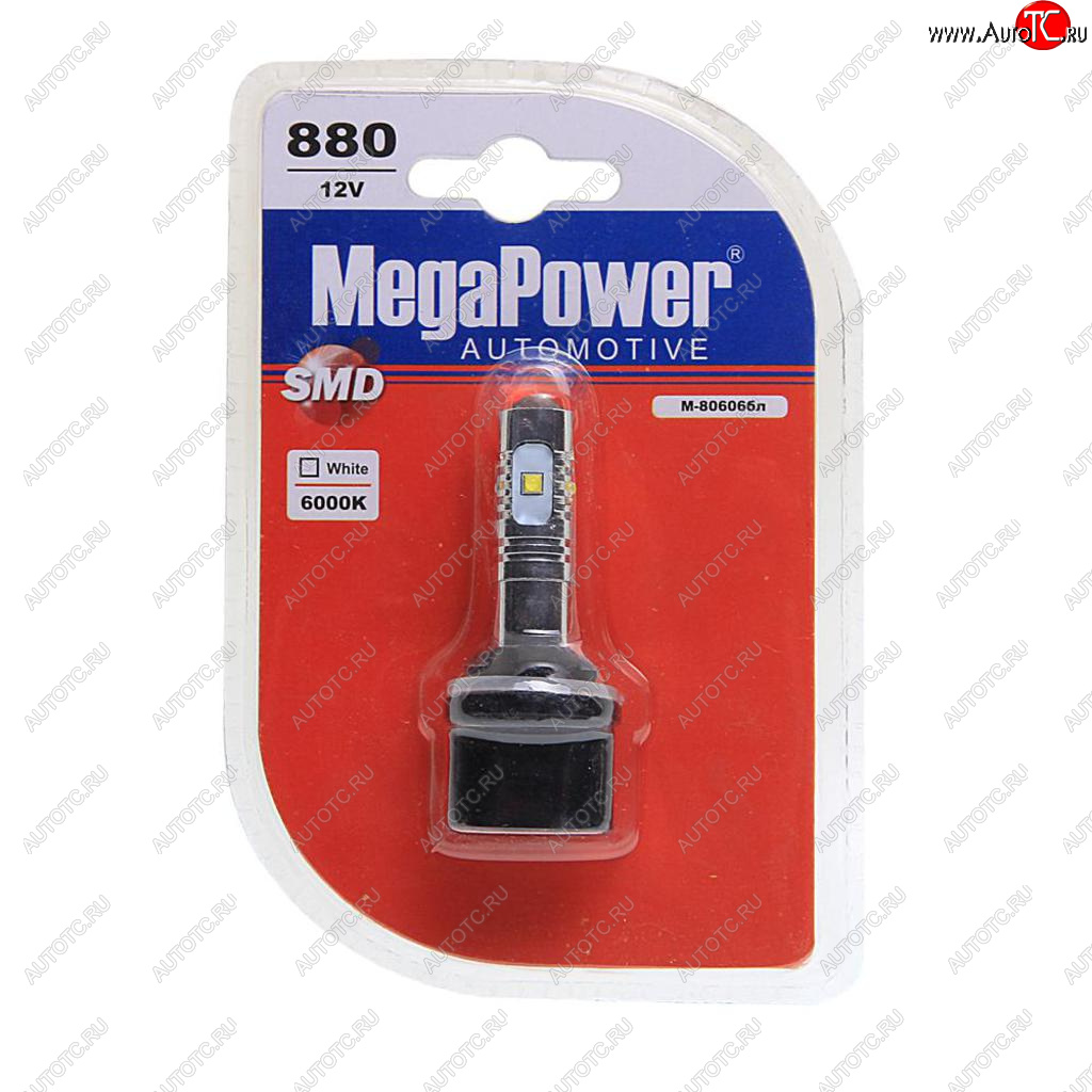 429 р. Лампа светодиодная 12V H27W1 PG13 6000K 5 светодиодов блистер (1шт.) MEGAPOWER MEGAPOWER-AUTOMOTIVE 80606бл  с доставкой в г. Керчь