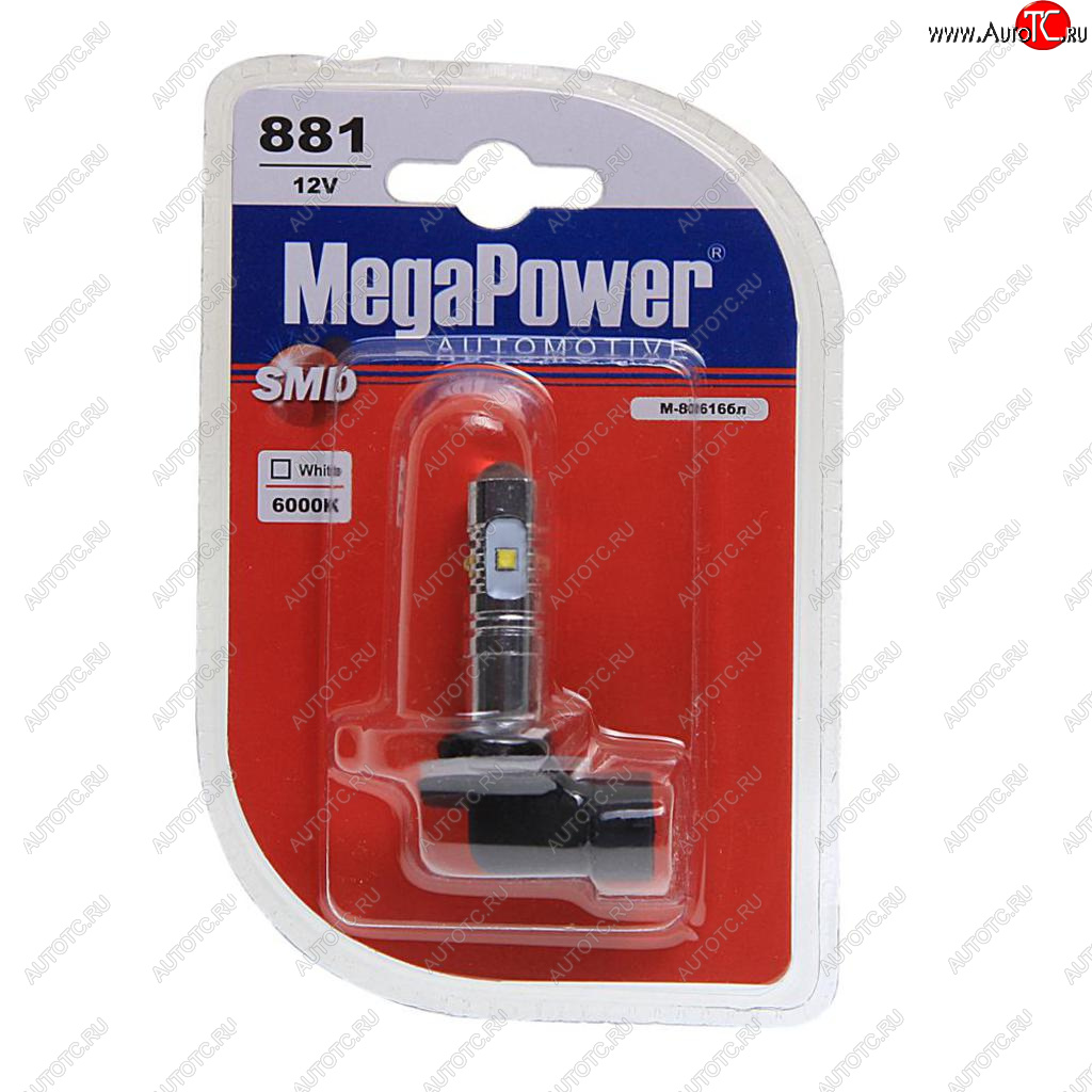 389 р. Лампа светодиодная 12V H27W1 PG13 6000K 5 светодиодов блистер (1шт.) MEGAPOWER MEGAPOWER-AUTOMOTIVE 80616бл  с доставкой в г. Керчь