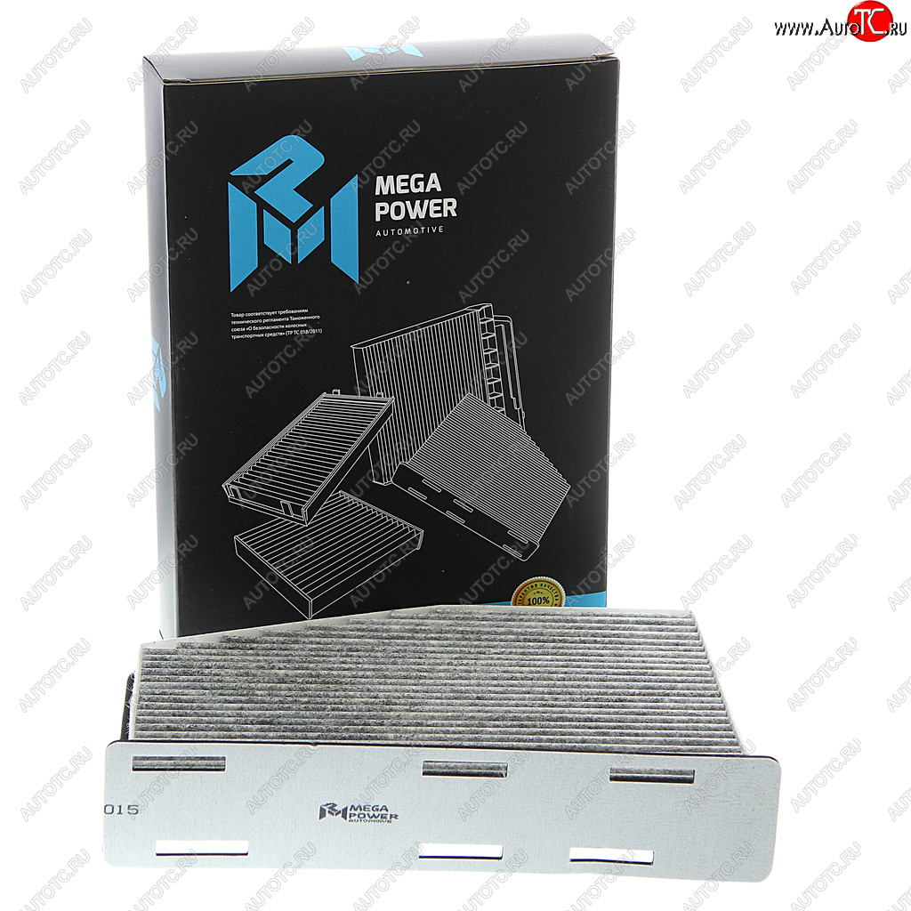 419 р. Фильтр воздушный салона VW Golf 5,Passat 6,Jetta 3 AUDI A3 SKODA Octavia (04-) угольный MEGAPOWER MEGAPOWER 810-14-015  с доставкой в г. Керчь