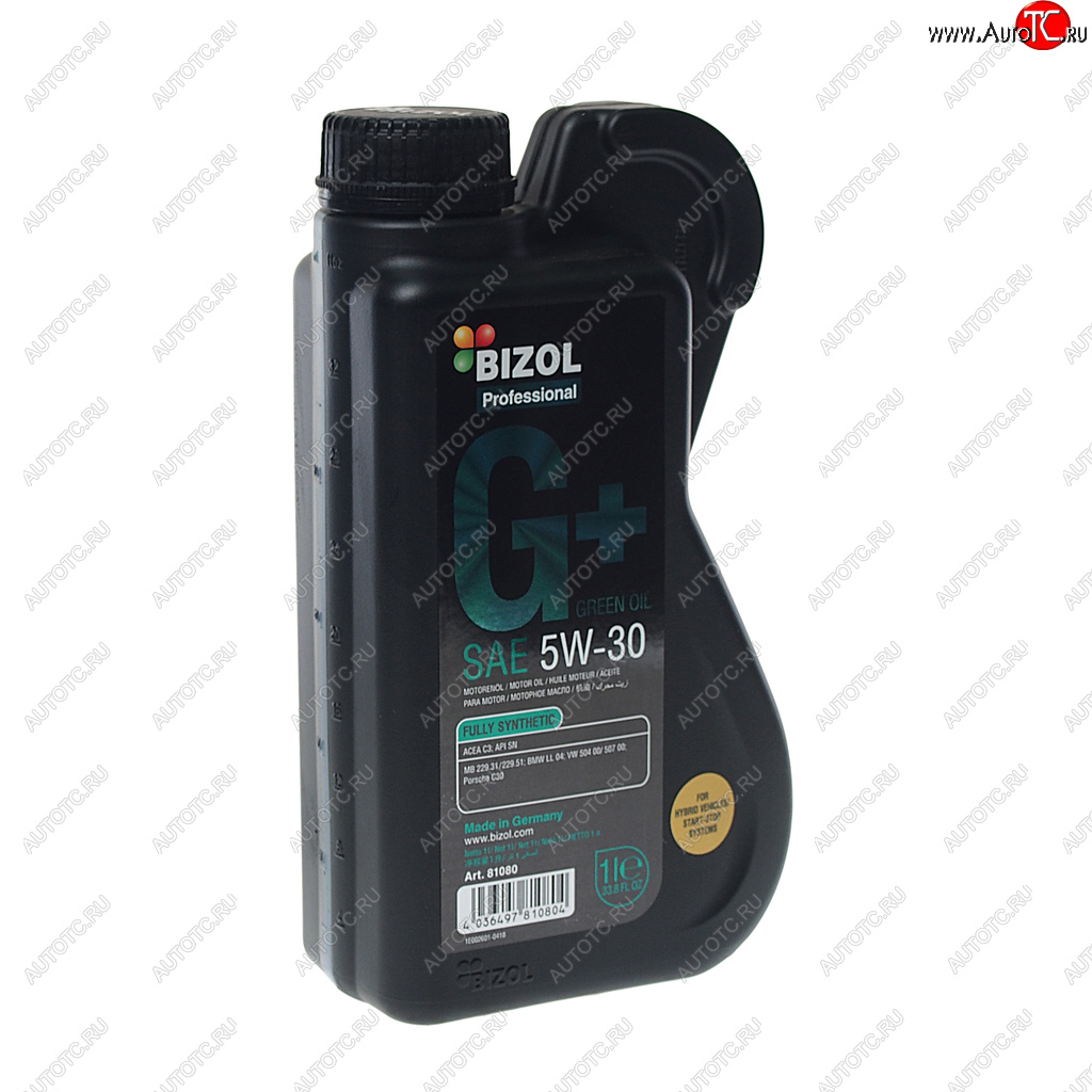 1 999 р. Масло моторное GREEN Oil+ 5W30 синт.1л BIZOL BIZOL 81080  с доставкой в г. Керчь