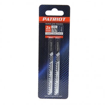 319 р. Пилка для лобзика набор 2шт. дерево 75мм PATRIOT PATRIOT 814010006  с доставкой в г. Керчь. Увеличить фотографию 1