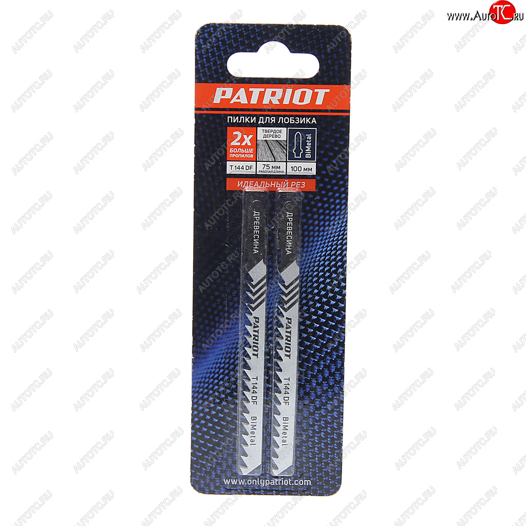 319 р. Пилка для лобзика набор 2шт. дерево 75мм PATRIOT PATRIOT 814010006  с доставкой в г. Керчь