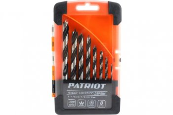 849 р. Набор сверл по дереву 4.0-10.0мм (8шт.) PATRIOT PATRIOT 815010103  с доставкой в г. Керчь. Увеличить фотографию 1