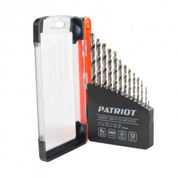 1 599 р. Набор сверл по металлу 1.5-6.5мм HSS (13шт.) PATRIOT PATRIOT 815010104  с доставкой в г. Керчь. Увеличить фотографию 3