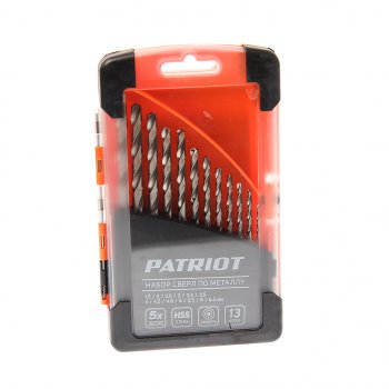 1 599 р. Набор сверл по металлу 1.5-6.5мм HSS (13шт.) PATRIOT PATRIOT 815010104  с доставкой в г. Керчь. Увеличить фотографию 1