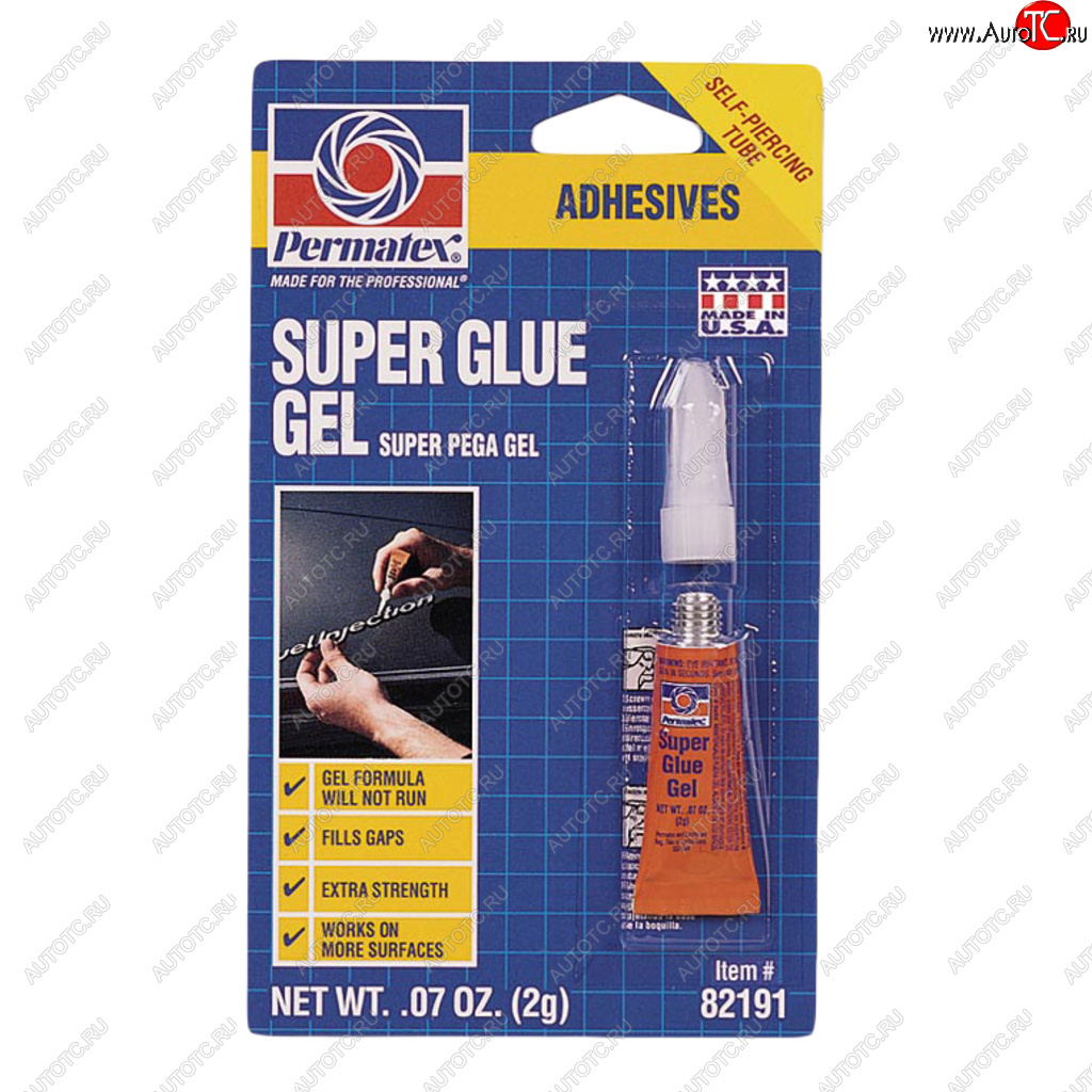 469 р. Клей-супер универсальный гель 2г Super Glue Gel PERMATEX PERMATEX 82191  с доставкой в г. Керчь