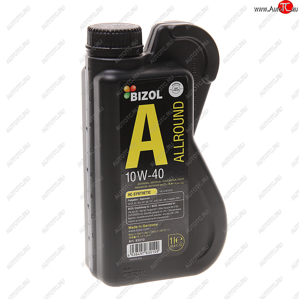999 р. Масло моторное ALLROUND 10W40 псинт.1л BIZOL BIZOL 83010  с доставкой в г. Керчь