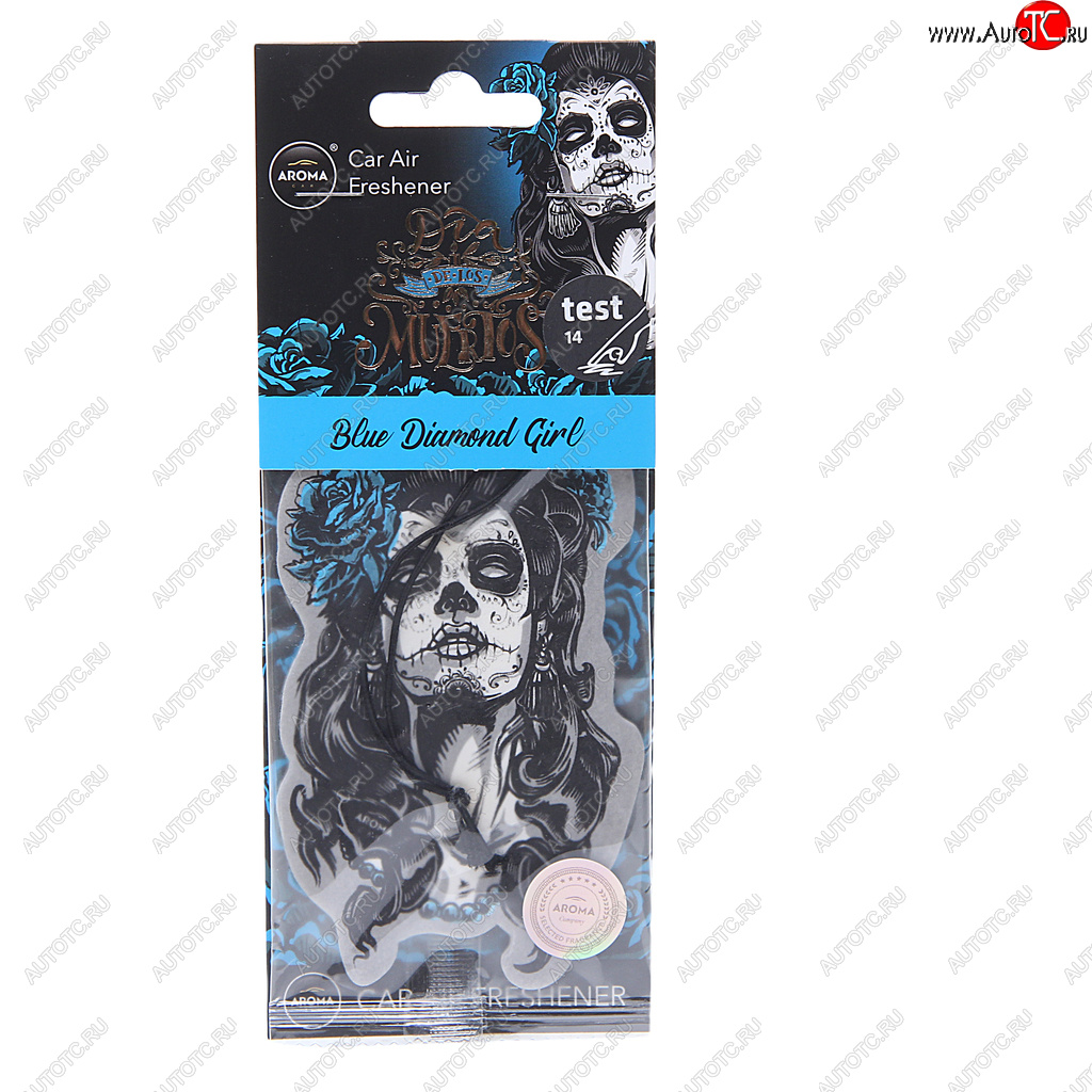 157 р. Ароматизатор подвесной пластина (blue diamond girl) Dia De Los Muertos AROMA CAR AROMA CAR 83116  с доставкой в г. Керчь