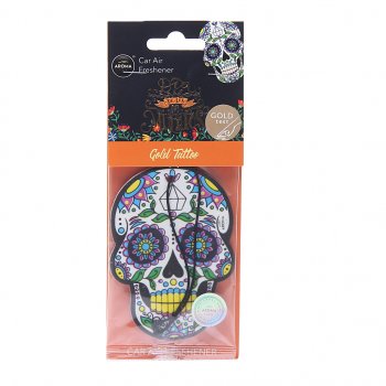 157 р. Ароматизатор подвесной пластина (gold tatoo) Dia De Los Muertos AROMA CAR AROMA CAR 83117  с доставкой в г. Керчь. Увеличить фотографию 1