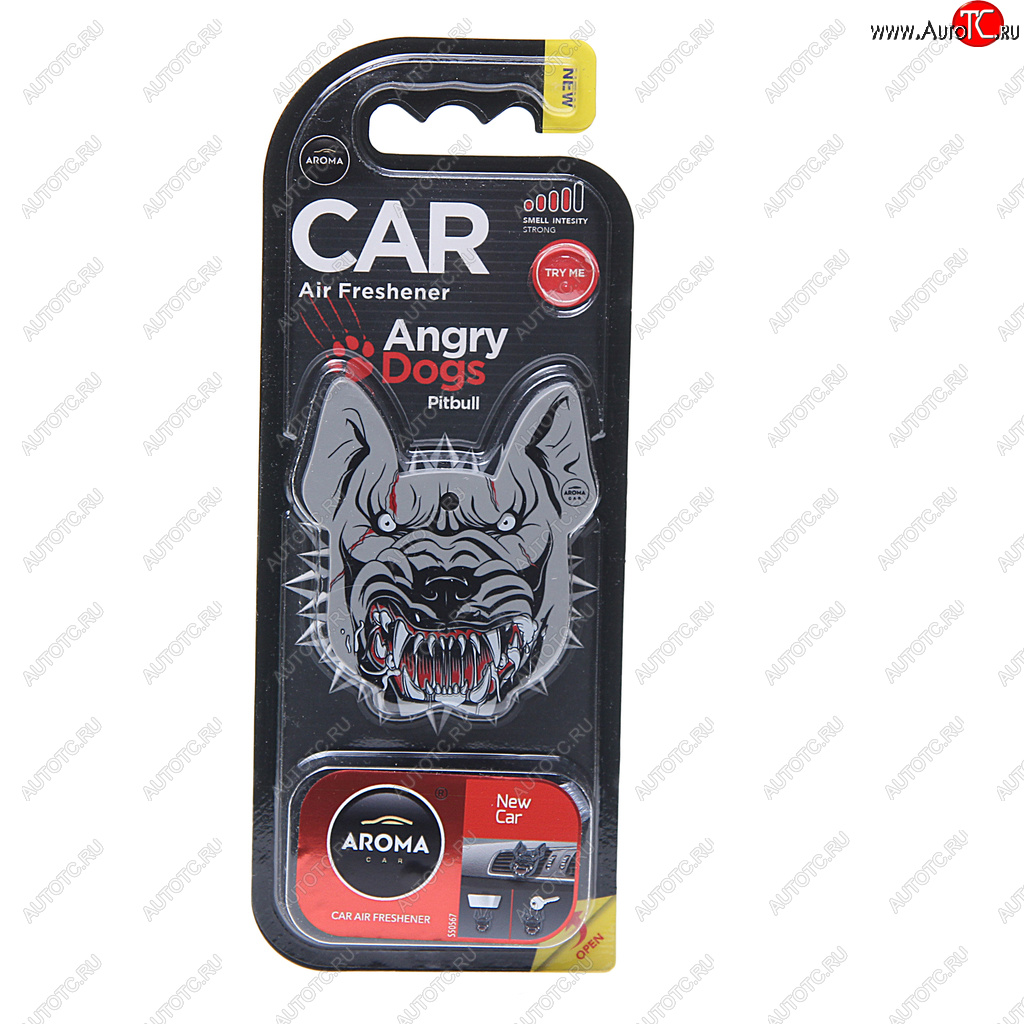 297 р. Ароматизатор на дефлектор полимерный (new car) Angry Dogs AROMA CAR AROMA CAR 83184  с доставкой в г. Керчь