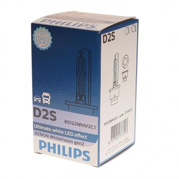 6 399 р. Лампа ксеноновая D2S 35W +120% P32d-2 5000K Xenon White Vision Gen2 PHILIPS PHILIPS 85122whv2c1  с доставкой в г. Керчь. Увеличить фотографию 2
